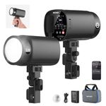 NEEWER 120Ws 2.4G TTL Outdoor Strobe Flash, Compatible with Godox, 1/8000s HSS Portable Studio Monolight with Modeling Light /3000mAh Battery/420 Flashes/1.5s Recycle for Photography Photoshoots, Q120