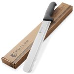 KUTLER Professional 12-Inch Bread Knife and Cake Slicer with Serrated Edge - Ultra-Sharp Stainless Steel Cutlery