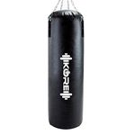 KORE Phantom 4 Feet Filled Heavy Black Punching Bag SRF Material Boxing MMA Sparring Punching Training Kickboxing Muay Thai with Rust Proof Stainless Steel Hanging Chain