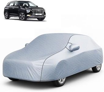 Yearwell Car Cover for Hyundai Creta All Model & Years (2015-2024) 100% Waterproof Triple Stitched Bottom Elastic Silver Reflective Mirror Pockets (Heat & UV Protect, Pack 1)