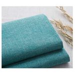 Linen Look Upholstery Fabric by The Meter 148x100cm/58''x39'' Polyester Decorative Fabric for Sewing DIY Crafts, Cushions, Chair Sofa Covers, Blue/Green(Color:Teal 21)