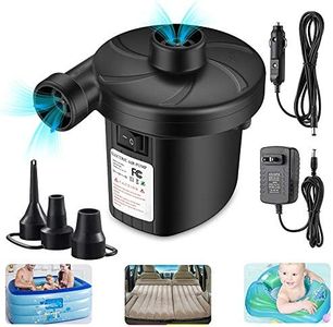 Air Pump for Air Mattress, Air Mattress Pump for Inflatables, Quick Fill Inflator Deflator Air Pump Perfect for Outdoor Camping Inflatable Boat Blow Up Pool Water Toy Car Air Bed