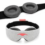 Manta Sleep Mask - 100% Blackout Eye Mask - Zero Eye Pressure - Adjustable Eye Cups - Guaranteed Deepest-Possible Rest - Perfect Sleeping Mask for Light Sleepers, Travelers, Midday Nappers