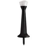 Designers Impressions Matte Black Heavy Duty Solid Rigid Door Stop w/White Rubber Tip : 6752-10 Pack