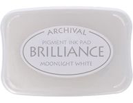 Tsukineko Brilliance Ink Pad, Moonlight White,BIP80