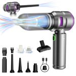 XevenOx Car Vacuum Cleaner 18000PA High Power - 4 in 1 Wireless Handheld Car Vacuums - Brushless Motor 3 Speed Mini Portable Vacuum Cleaner Cordless Rechargeable for Home Office Kitchen Cars (Type C)