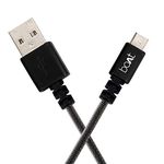 boAt Micro USB 500 Tangle-free, Sturdy Micro USB Cable with 3A Fast Charging & 480mbps Data Transmission, 10000+ Bends Lifespan & Extended 1.5m Length (Carbon Black)