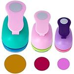 Katfort Circle Punch Set 3pcs, Round Paper Punch 1.5inch 1inch 5/8inch, Circle Single Hole Puncher for Paper Crafts Scrapbooking Cardstock and Greeting Cards