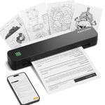 ByteCintia Portable Printer for Travel, C80 Bluetooth Thermal Printer Supports A4 8.5 x 11 Inch US Letter, Inkless Printe Compatible with Android and iOS & Laptop for Office, Car and Home, Black