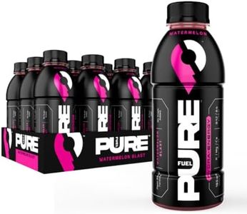Pure Fuel Healthy Energy Drinks Watermelon Blast - Sports Drinks - Plant Based - 180mg Natural Caffeine - 12pk x 16.9 fl oz