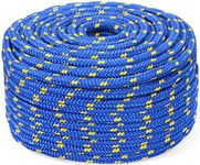 Polypropylene Rope Blue Polypropylene Rope Outdoor Rope PP Braided Line Textile Rope Line Nylon Cord Mooring Rope Plastic Rope Polyrope Braided Rope (20, 10 mm)