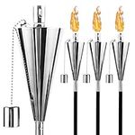 4Pack Oil Torch Lamp Torch, Citrone