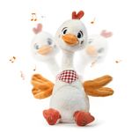 TUMAMA Talking Dancing Duck Toy - Soft Plush Electronic Pet with Twisting Neck and Flapping Wings, Features Singing, Recording, Repeating for Toddlers, Toddler Interactive Gift Toys for Boys and Girls