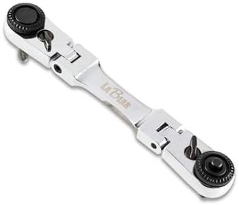 LABEAR - Flexible Dual Ratchet with 1/4" Square Drive & Magnetic Bit Drive