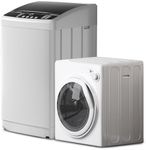 TABU Compact Washer and Dryer Set,19LBS Portable Full-Automatic Washing Machine with Drain Pump & 13LBS Compact Dryer with Stainless Steel Inner Tub(White)