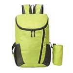 KAMEUN Foldable Backpack, Small Lightweight Rucksack for Men, Waterproof Packable Daypack for Outdoor Sports, Hiking, Travelling, Walking, Camping (B - Light Green)