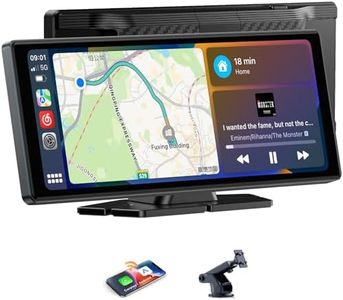 LAMTTO Portable Wireless Carplay Car Stereo 9.26" HD IPS Screen Car Audio Receiver Android Auto, Hands-Free Calling, Bluetooth, Siri, AUX/FM, Voice Control