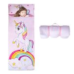 Unicorn Sleeping Bag for Girls,Nap Mat for Kids with Removable Pillow,Warm Toddler Slumber Bag for Bedroom Daycare,Gift for Birthday Christmas