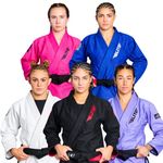 Elite Sports Ultra-Light Women's BJJ GI - IBJJF Jiu-Jitsu GI for Women (See Special Sizing Guide) (Pink, F1)