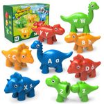 Learning Toys for 2 3 4 5 Year Old, 26PCS Dinosaur Alphabet Learning Toys with Uppercase and Lowercase,Preschool Activities Montessori Fine Motor Toys for Toddlers Kids Age 18M+ Boys Girls Gift