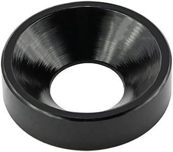 [40PCS] M6 Finishing Countersunk Washers, Anodized Aluminum Alloy, Head Washers Gaskets Cup Shim for Screw RC/Car/Motorcycle/Mechanical Accessories Parts, Black Color