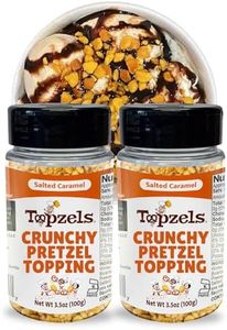 Ice Cream & Sundae Toppings By Topzels - Salted Caramel, 3.5 Oz (Pack of 2) | No Artificial Flavors, Colors or Preservatives, Crushed Pretzels, Adds Crunch & Bold Flavor