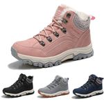 ARRIGO BELLO Womens Snow Boots Winter Boots Warm Ankle Fully Fur Lined Anti-Slip Leather Work Walking Hiking Outdoor Urban 4UK-7UK (Pink, Numeric_5_Point_5)