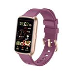 Runlio Fitness Tracker, 1.47'' TFT tracker with High Resolution Touch Screen and Thin Smart Band,5 ATM Waterproof Pedometer,Blood Oxygen Heart Rate Monitor, Android iOS Fitness Watch,Purple