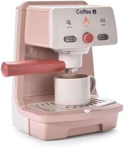 Kidzlane Kids Coffee Maker Playset - Toy Espresso Machine - Play Toy Coffee Maker and Pretend Coffee Set with Realistic Action, Light and Sound - Kids Coffee Play Real Set