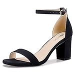 IDIFU Black Heels for Women Cookie-