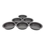 Samuel Groves 4” Mini Pie Cake Tins Perfect for Air Fryer Superior Double Coated Non Stick UK Made (6 Pack)