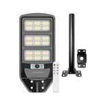 Homehop Solar Street Light Outdoor Waterproof 180 Watt Led Wireless Motion Sensor High Power Lamp For Home,Garden,Wall,Pathway,Dusk To Dawn With Pole(8000Mah/3.2V Cool Light)