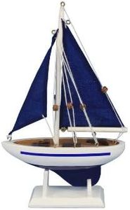 Pacific Sailer Blue - Blue Sails 9" - Sail Boat for Kids - Nautical Theme - Sai