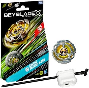 Beyblade X, Starter Pack avec toupie de compétition Arrow Wizard 4-80B et Lanceur