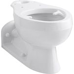 KOHLER K-4327-0 Barrington Pressure Lite Elongated Toilet Bowl, White (Bowl Only)