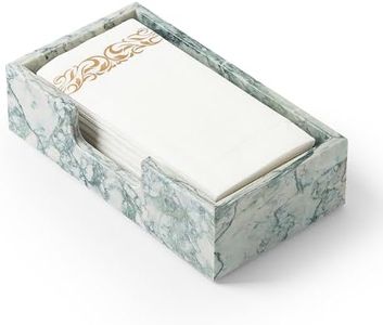 Natural Marble Napkin Holder for Table, Paper Towel Holder for Bathroom