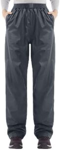 iCreek Women's Rain Pants Waterproof Breathable Lightweight Rain Over Pants (Grey, XX-Large)