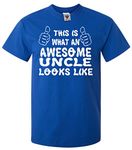 Reality Glitch Men's This Is What an Awesome Uncle Looks Like T-Shirt. (Small, Royal Blue)