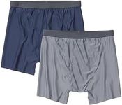 ExOfficio Men's Give-N-Go 2.0 Boxer Brief 2 Pack, Navy/Steel Onyx, Large, Navy/Steel Onyx, Large