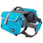 PetAmi Dog Backpack Saddle Bag for Medium Large Dogs, Dog Saddlebag for Dogs to Wear, Harness Saddlebag for Hiking with Reflective Safety Side Pockets, Vest Dog Pack for Camping Travel (Blue, Medium)