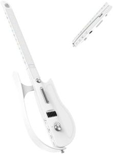 INGPARTNER Stringless Smart Guitar, Portable and Foldable with App Control, Chord Generator, Electric Travel Guitar Built-in Drum Machine & Speakers, No Strings Attached for Beginners & Bands, White