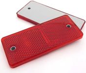 4x Red Rectangular Rear Reflectors 