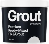 Hemway Ready Mixed Fix and Grout (Light Grey) Flooring Wall Tile Grout Adhesive, Anti-mould and Fade Resistant, Kitchen, Bathrooms, Mosaics and Ceramics 4.5Kg / 2.5L