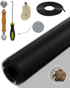 cocobeen Replacement Window Screen Door Repair Kit - 48"x118" Durable Mesh Screen with Tools - DIY Window/Sliding Door/Porch Screens Replacement for Home, RV & Patio