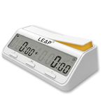 LEAP Chess Clock Programme Updated Digital Timer Advanced for Game and Chess Timer with Bonus & Delay Count Down up Alarm Milk White