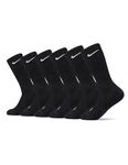 NIKE Men's Everyday Cushion Crew Training Socks 6 Pair , Black/White, L UK