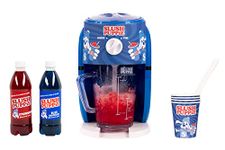 Fizz Creations SLUSH PUPPiE Machine Bundle. Includes 500ml Blue Raspberry Syrup, 500ml Red Cherry Syrup & 4 Paper Cups and Straws. Officially Licensed SLUSH PUPPiE Merchandise from Slush Puppy