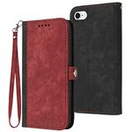 Verpotex Case for iPhone 6S/iPhone 6 (4.7 inches), Premium PU Leather Protective Flip Wallet Case Cover with Card Slots and Magnetic Closure Kickstand Pocket (Red)