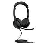 Jabra Evolve2 50 Wired Stereo Headset with Jabra Air Comfort Technology, Noise-cancelling Mics, and Active Noise Cancellation - MS Teams Certified, Works with All Other Platforms - Black