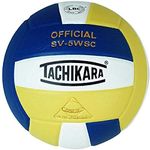 Tachikara Sensi-Tec Composite High Performance Volleyball, Navy/White/Vintage Gold (SV5WSC.NWVG)